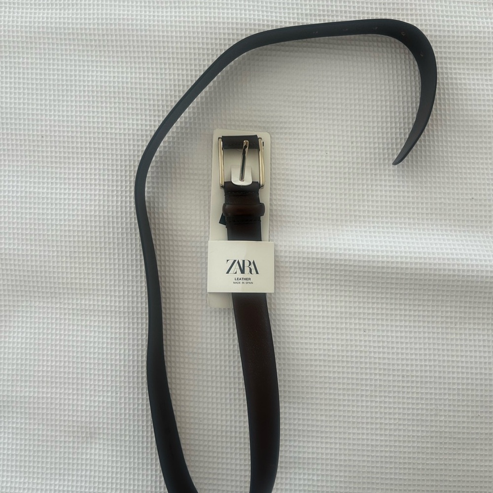 Zara Men's Black Leather Belt
